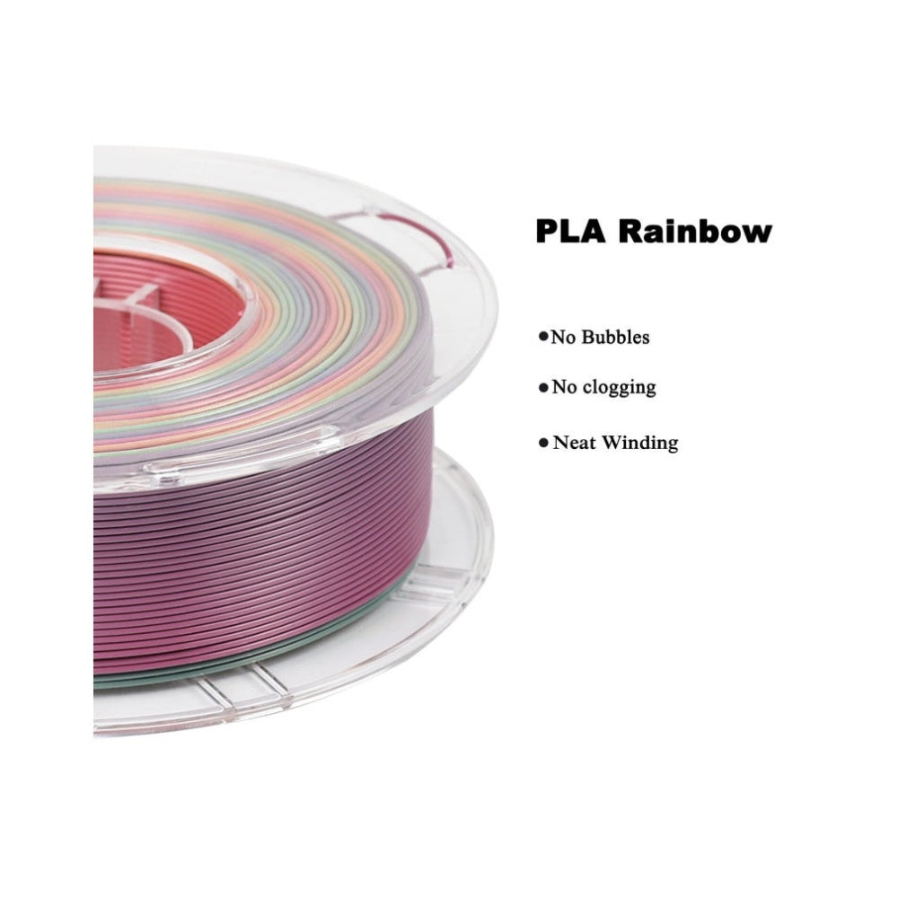 2in1 SILK PLA Filament für 3D Drucker | Zweifarbig Special Magic Effekt - NEU 3DPLady Silk Filament 1 kg Silk Rainbow