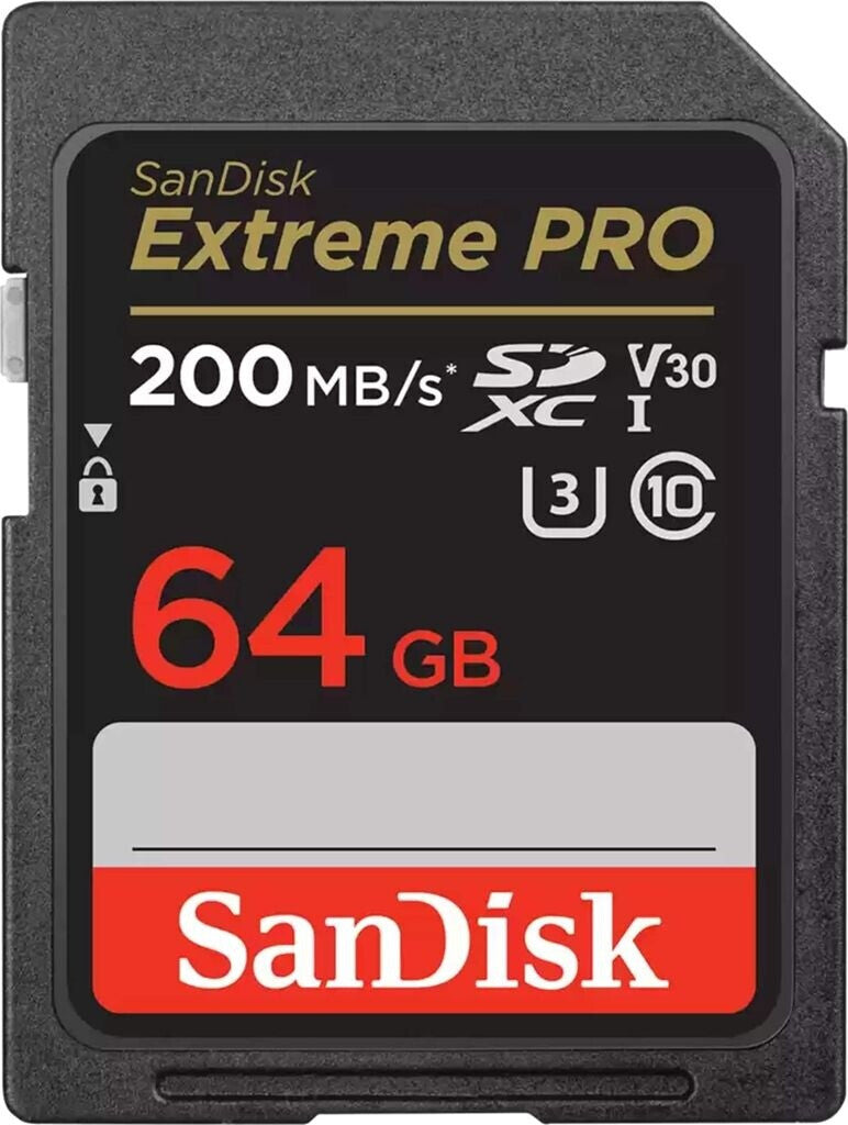 SanDisk Extreme PRO SDXC 64GB UHS-I V30 – bis zu 200 MB/s