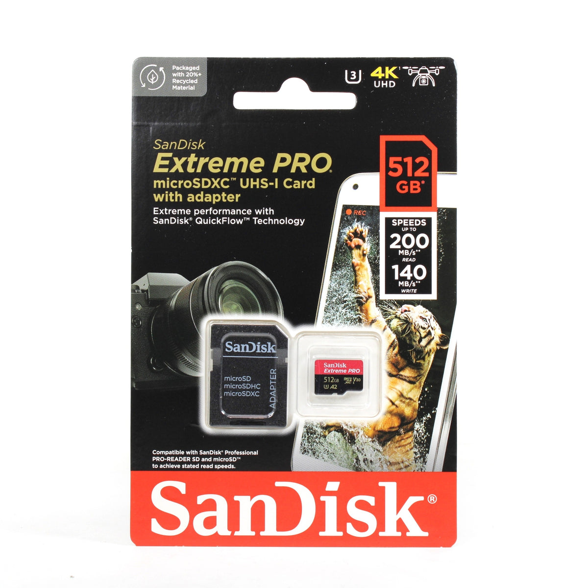 SanDisk Extreme PRO UHS-I V30 200 MB/s SD SDXC 512GB